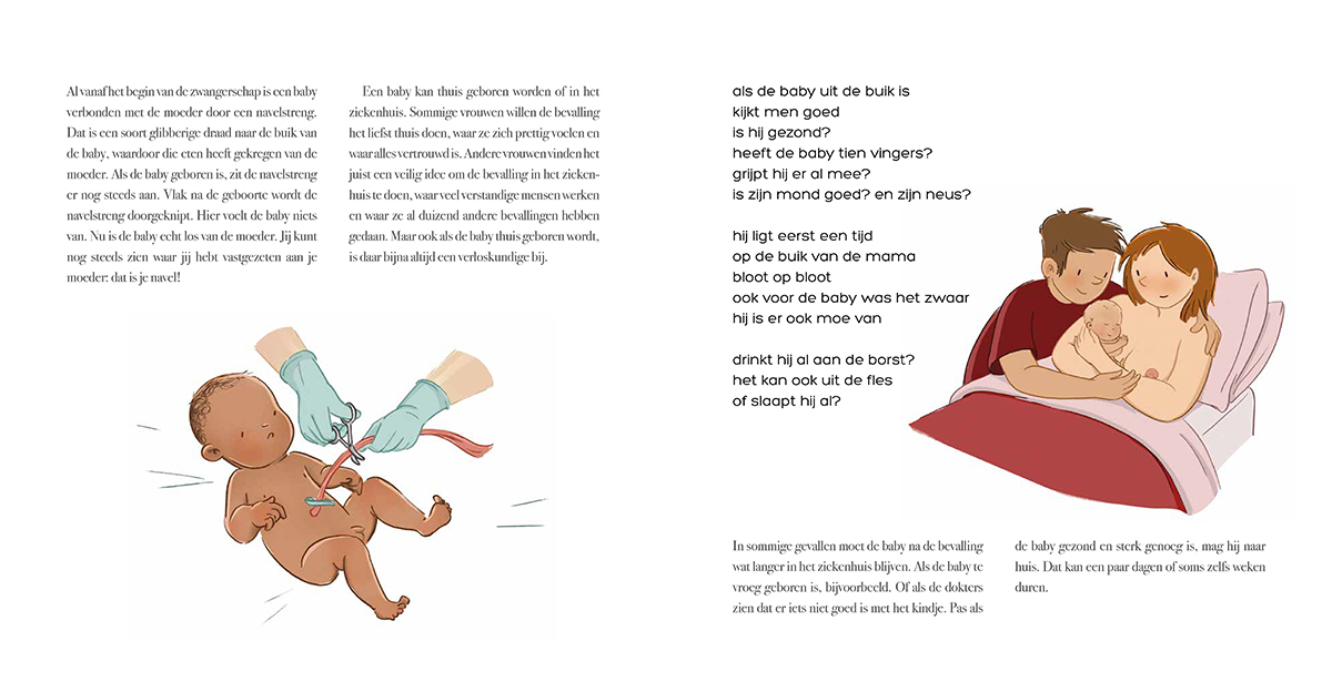 waar komen baby's vandaan interior page illustraties Renske de Kinkelder